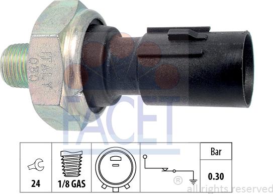 FACET 7.0195 - Senzor,presiune ulei aaoparts.ro