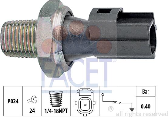 FACET 7.0145 - Senzor,presiune ulei aaoparts.ro