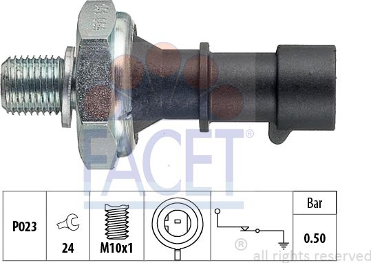 FACET 7.0141 - Senzor,presiune ulei aaoparts.ro