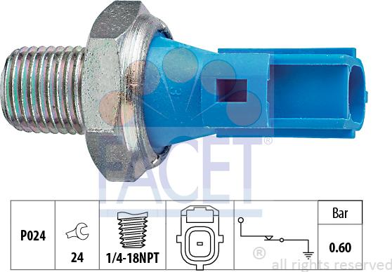 FACET 7.0147 - Senzor,presiune ulei aaoparts.ro