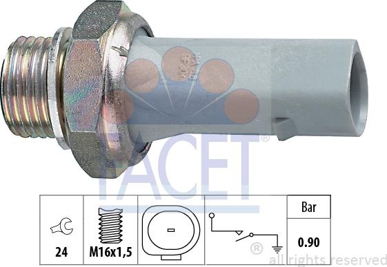 FACET 7.0150 - Senzor,presiune ulei aaoparts.ro