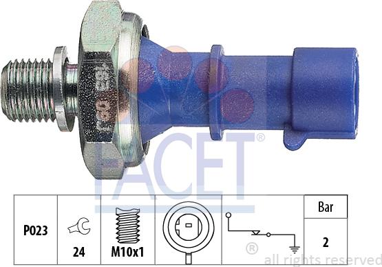 FACET 7.0163 - Senzor,presiune ulei aaoparts.ro