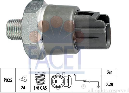 FACET 7.0114 - Senzor,presiune ulei aaoparts.ro