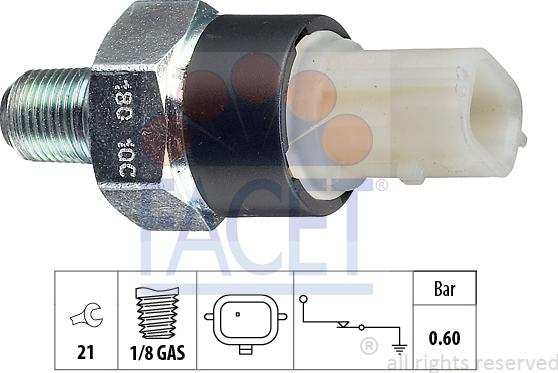 FACET 7.0180 - Senzor,presiune ulei aaoparts.ro