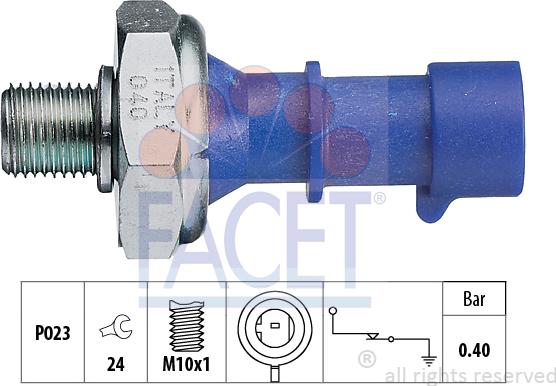 FACET 7.0183 - Senzor,presiune ulei aaoparts.ro