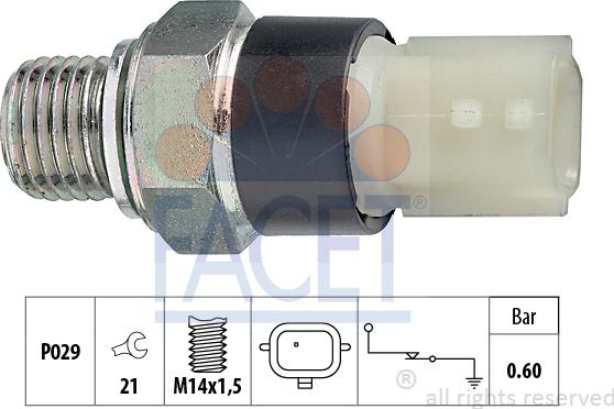 FACET 7.0178 - Senzor,presiune ulei aaoparts.ro