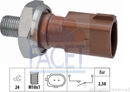 FACET 7.0205 - Senzor,presiune ulei aaoparts.ro