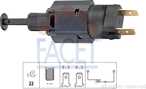 FACET 7.1050 - Comutator lumini frana aaoparts.ro