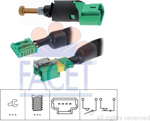 FACET 7.1213K - Comutator lumini frana aaoparts.ro