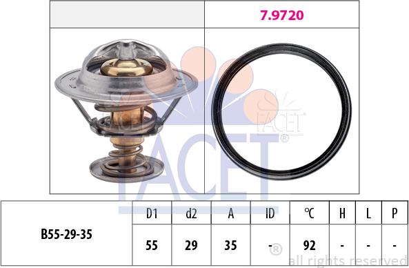 FACET 7.8945 - Termostat,lichid racire aaoparts.ro