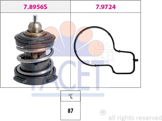 FACET 7.8956 - Termostat,lichid racire aaoparts.ro