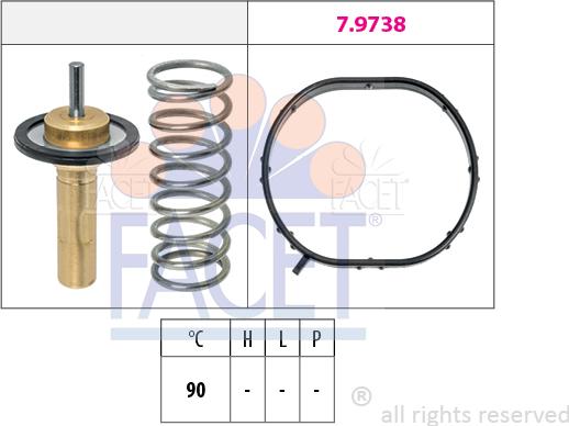 FACET 7.8974 - Termostat,lichid racire aaoparts.ro