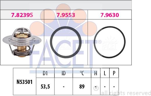 FACET 7.8499 - Termostat,lichid racire aaoparts.ro