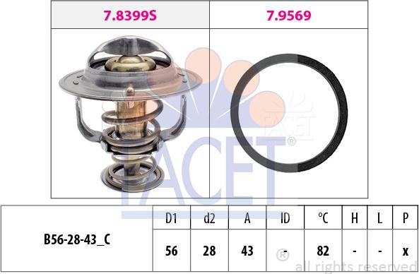 FACET 7.8444 - Termostat,lichid racire aaoparts.ro