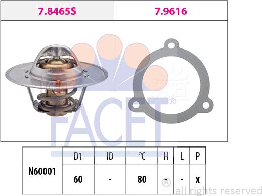 FACET 7.8465 - Termostat,lichid racire aaoparts.ro