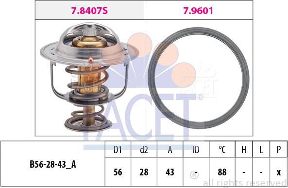 FACET 7.8408 - Termostat,lichid racire aaoparts.ro