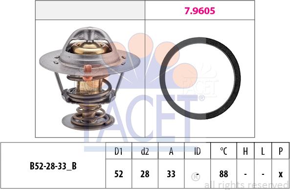 FACET 7.8412 - Termostat,lichid racire aaoparts.ro