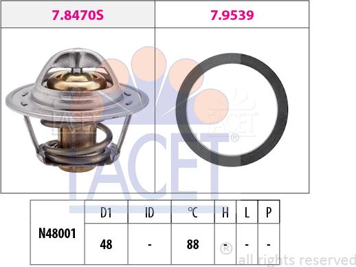 FACET 7.8470 - Termostat,lichid racire aaoparts.ro