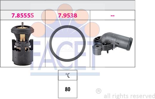 FACET 7.8562K - Termostat,lichid racire aaoparts.ro