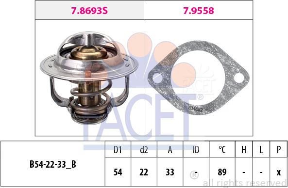 FACET 7.8693 - Termostat,lichid racire aaoparts.ro