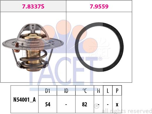 FACET 7.8667 - Termostat,lichid racire aaoparts.ro