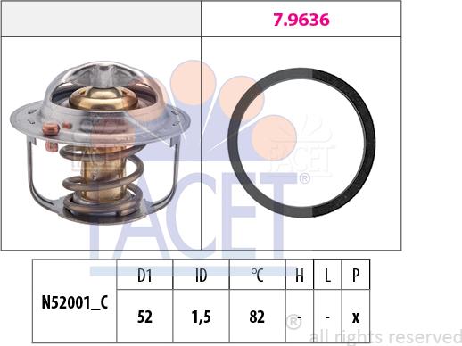 FACET 7.8679 - Termostat,lichid racire aaoparts.ro