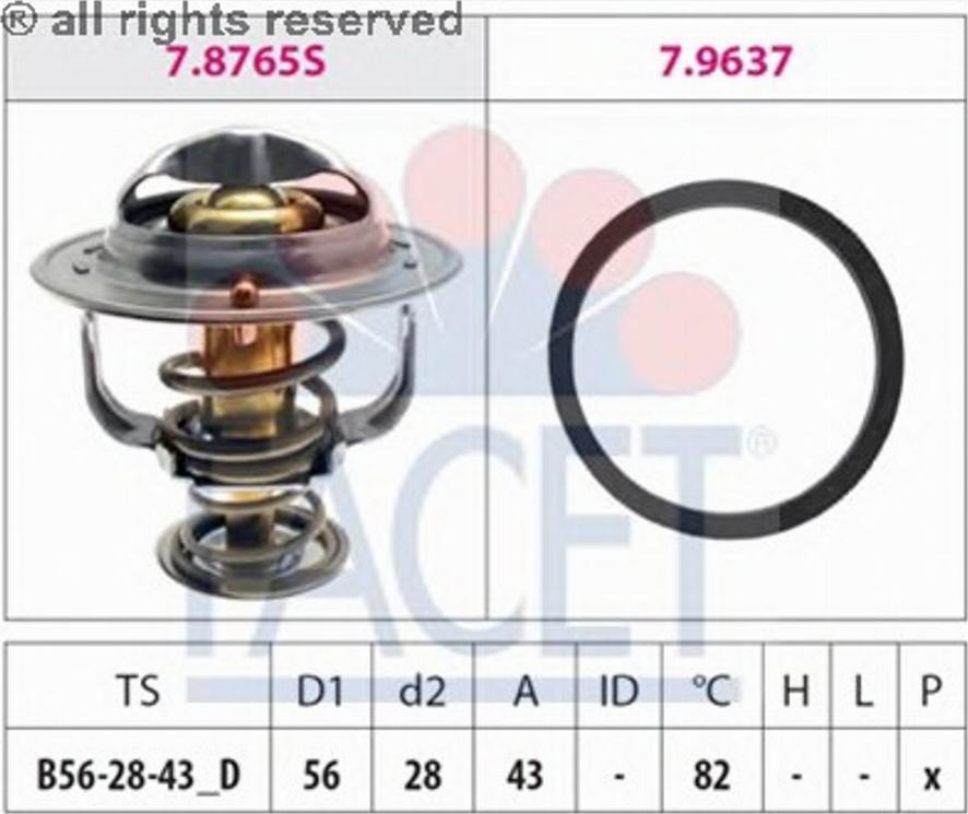 FACET 7.8843 - Termostat,lichid racire aaoparts.ro