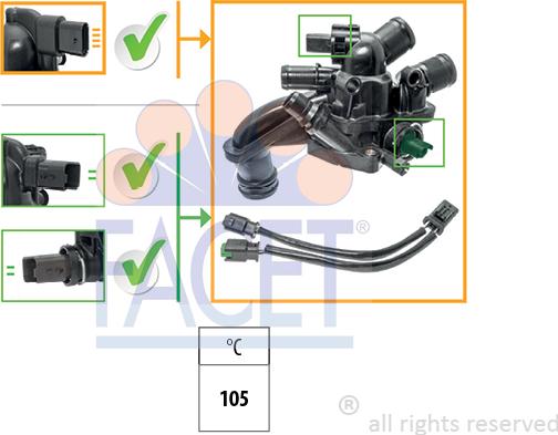 FACET 7.8866K - Termostat,lichid racire aaoparts.ro
