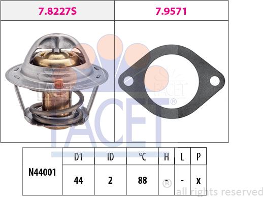 FACET 7.8390 - Termostat,lichid racire aaoparts.ro