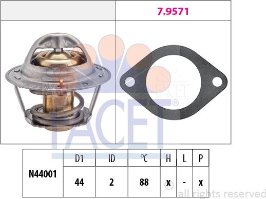 FACET 7.8369 - Termostat,lichid racire aaoparts.ro