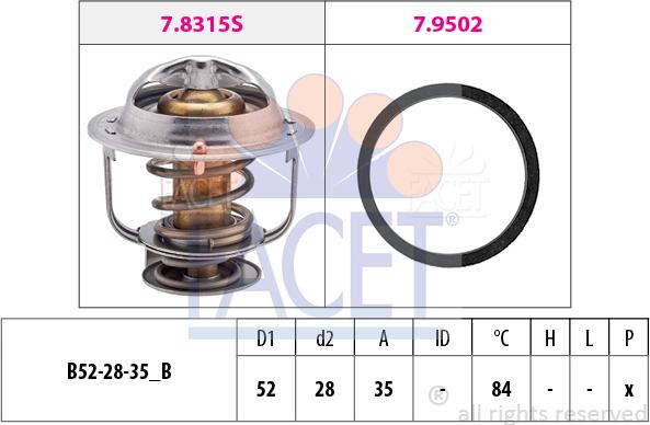 FACET 7.8315 - Termostat,lichid racire aaoparts.ro