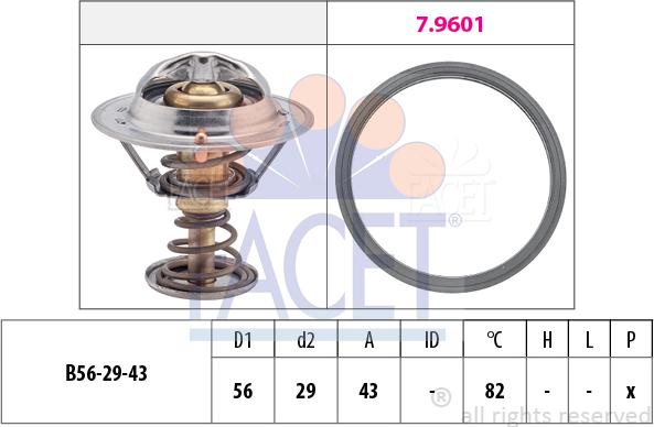 FACET 7.8339 - Termostat,lichid racire aaoparts.ro