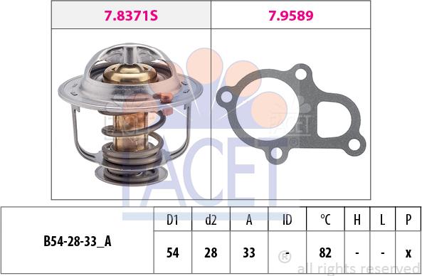FACET 7.8372 - Termostat,lichid racire aaoparts.ro