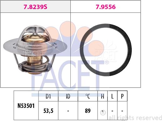 FACET 7.8297 - Termostat,lichid racire aaoparts.ro