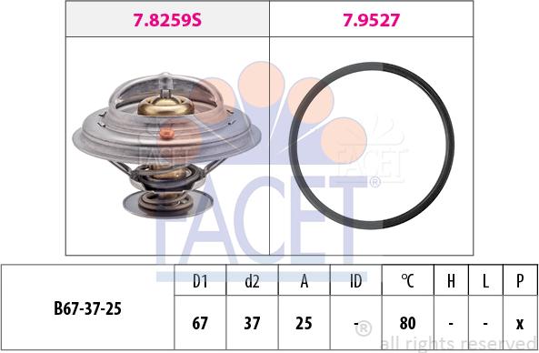 FACET 7.8259 - Termostat,lichid racire aaoparts.ro