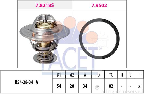 FACET 7.8218 - Termostat,lichid racire aaoparts.ro