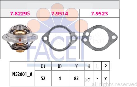 FACET 7.8229 - Termostat,lichid racire aaoparts.ro