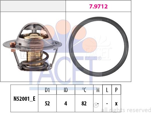 FACET 7.8725 - Termostat,lichid racire aaoparts.ro