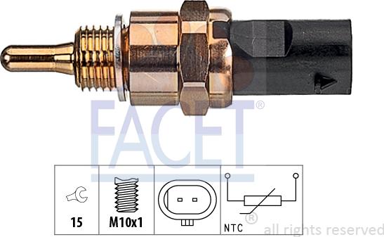 FACET 7.3406 - Senzor,temperatura ulei aaoparts.ro