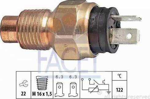 FACET 7.3525 - Senzor,temperatura lichid de racire aaoparts.ro