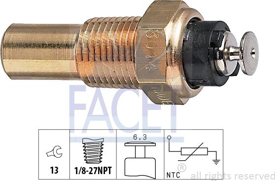 FACET 7.3014 - Senzor,temperatura lichid de racire aaoparts.ro