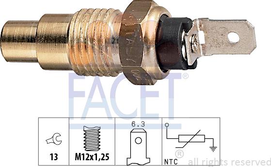 FACET 7.3078 - Senzor,temperatura lichid de racire aaoparts.ro