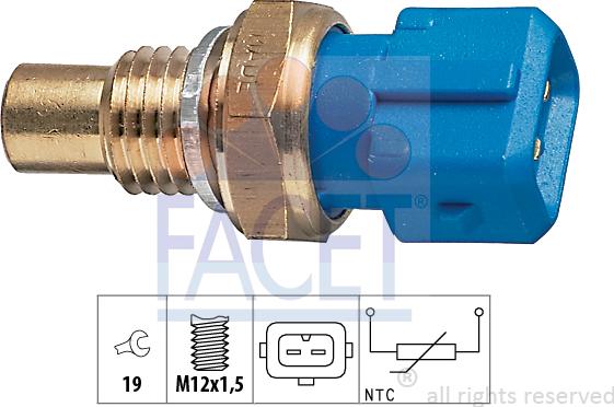 FACET 7.3194 - Senzor,temperatura lichid de racire aaoparts.ro