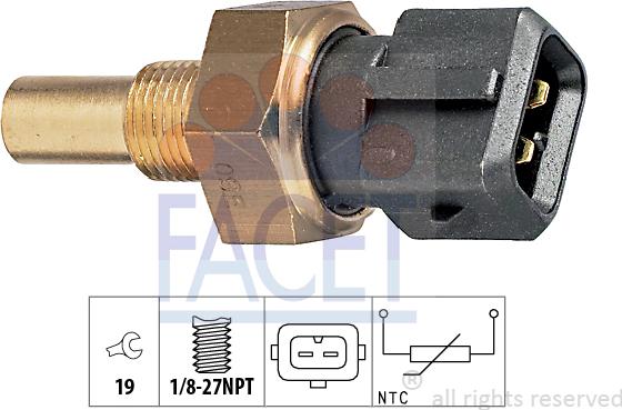 FACET 7.3165 - Senzor,temperatura lichid de racire aaoparts.ro