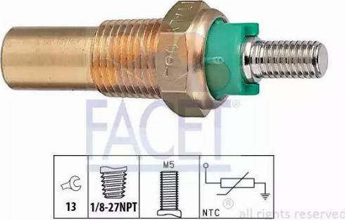 FACET 7.3136 - Senzor,temperatura lichid de racire aaoparts.ro