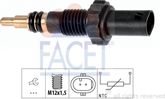 FACET 7.3348 - Senzor,temperatura lichid de racire aaoparts.ro