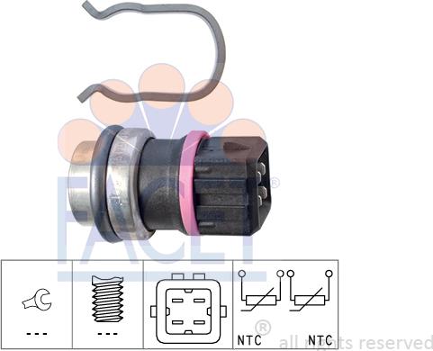 FACET 7.3353 - Senzor,temperatura lichid de racire aaoparts.ro