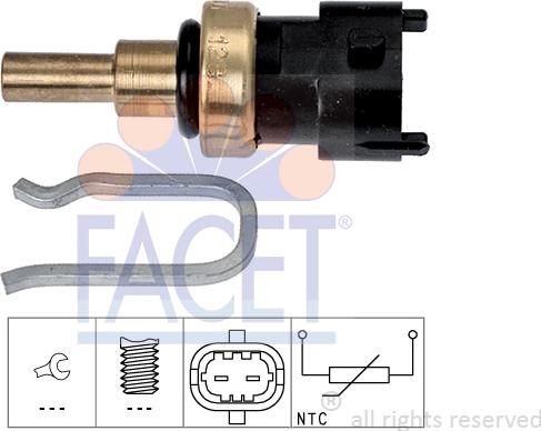 FACET 7.3357 - Senzor,temperatura lichid de racire aaoparts.ro