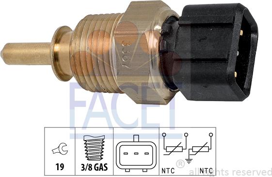 FACET 7.3367 - Senzor,temperatura lichid de racire aaoparts.ro