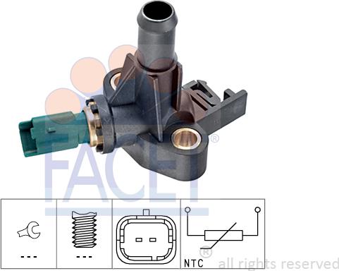 FACET 7.3318 - Senzor,temperatura lichid de racire aaoparts.ro